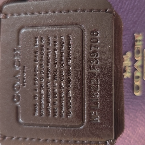 Coach Bennett Satchel Crossbody Purse Metallic Purple - Picture 5 of 12